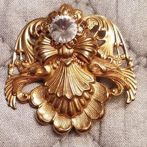 Vintage Angels of Love pin brooch